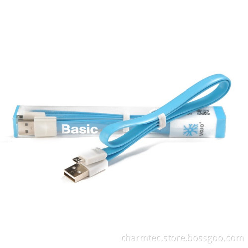 Flat-Designed Charging Data Sync Cable, Micro to USB, 1200 Mm Long with TPE Packaging